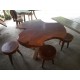 Organic Shaped Suar Slab Wood Tables