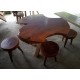 Organic Shaped Suar Slab Wood Tables