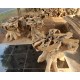 Teak Root Glass Topped Table Teak Root Glass Topped Table