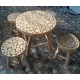 Teak Branch Wood Furniture Set