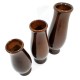 3 Teak Wood Vases 3 Teak Wood Vases